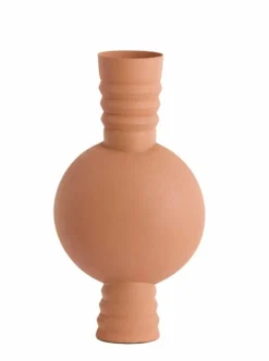 Light en Living Vaas deco Ø14x40 cm KAVANSI mat terra-roze