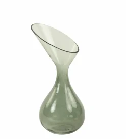 Light en Living Vaas deco Herley glas grijs groen - 2 maten