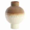 Light en Living Vaas deco Ø28x38 cm ZELATA keramiek crème+taupe