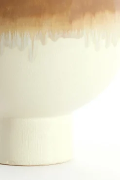 Light en Living Vaas deco Ø28x38 cm ZELATA keramiek crème+taupe