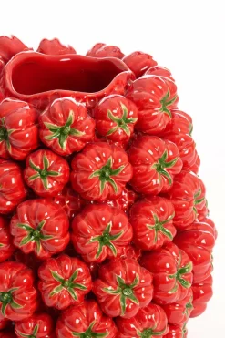 Light en Living Vaas deco 34x33x37 cm TAMINA keramiek rood