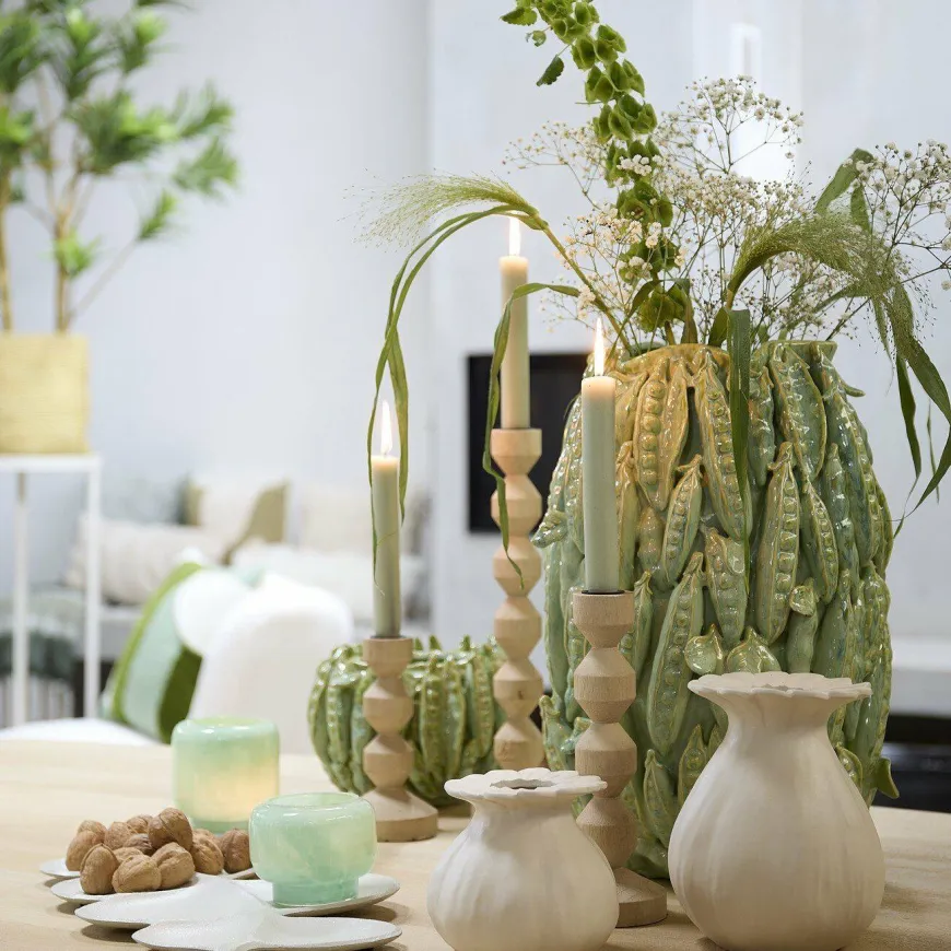 Light en Living Vaas deco 31,5x30,5x45 cm FABA mintgroen