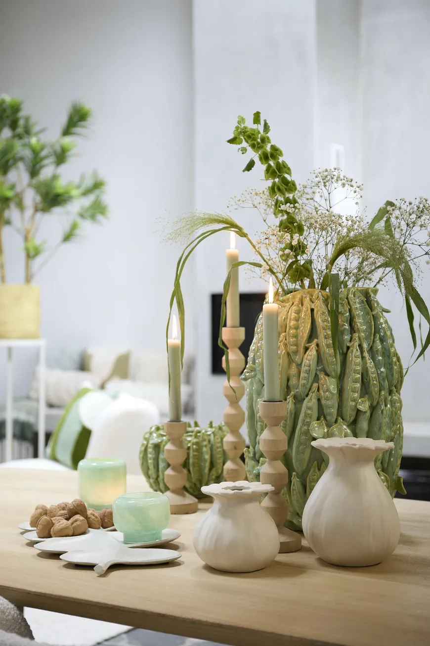 Light en Living Vaas deco 31,5x30,5x45 cm FABA mintgroen