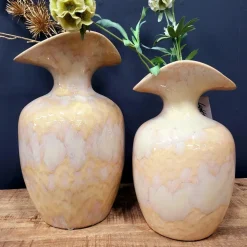 Light en Living Vaas deco 17x16x28 cm MARILLO keramiek light peach