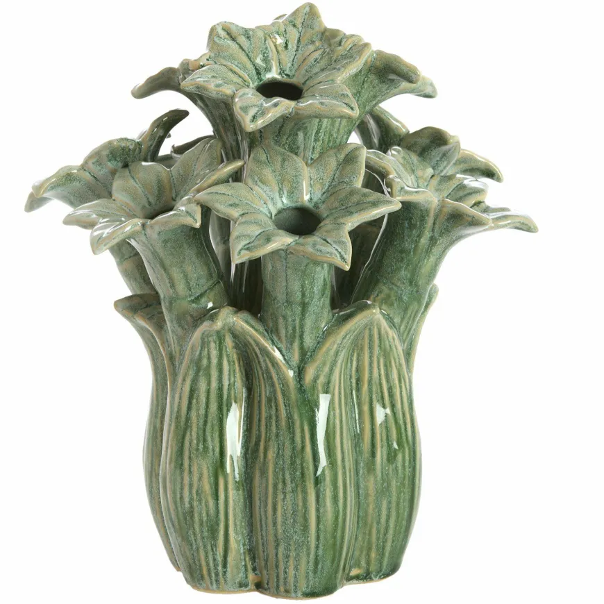 Light en Living Vaas deco Ø21,5x23,5 cm SAMPAGA keramiek blauw-groen