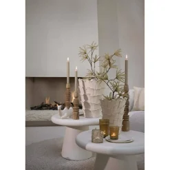 Light en Living Vaas deco Ø33x43 cm BANYA keramiek mat crème