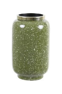 Light en Living Vaas deco Ø18x30 cm CHOW groen/wit-goud