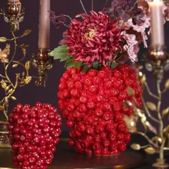 Light en Living Vaas deco Ø20X22,5 cm BERRIES keramiek rood