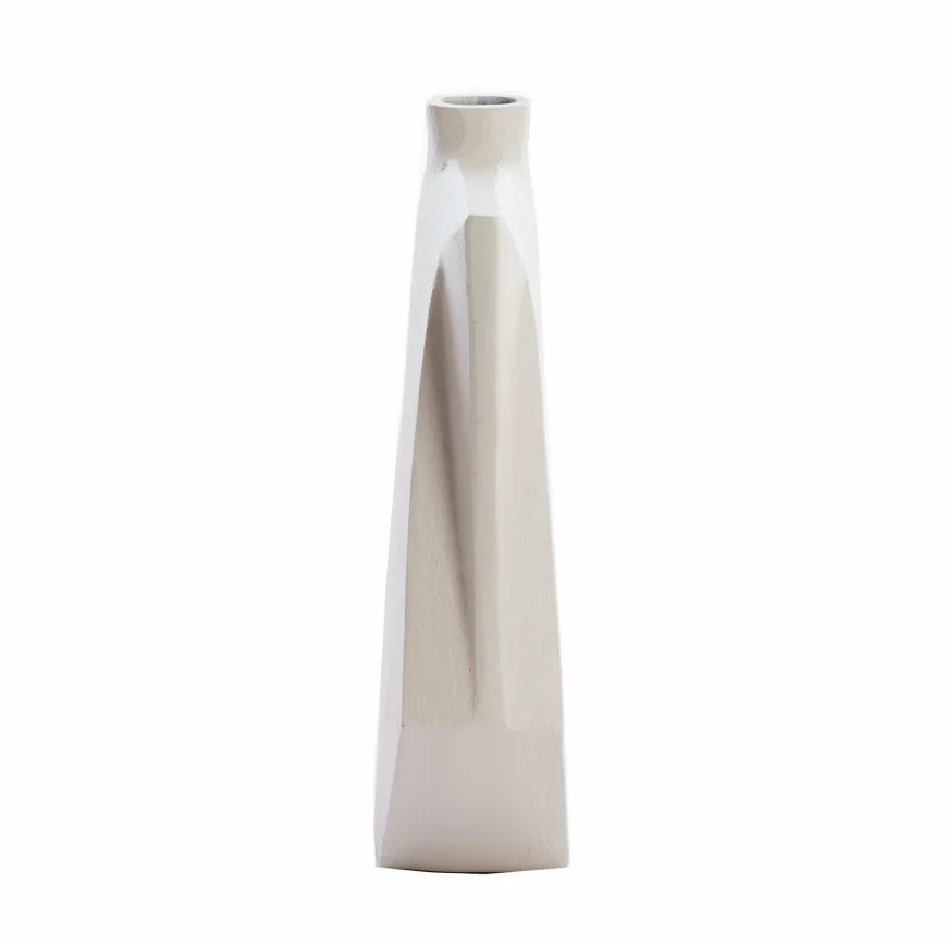 Light en Living Vaas deco 27,5x7x32,5 cm MAKAHA crème