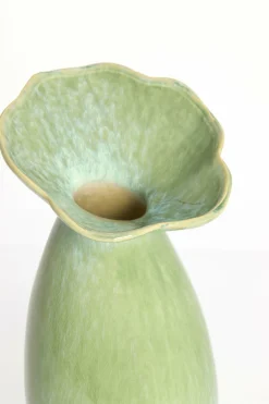Light en Living Vaas deco Ø14x24 cm CULLA keramiek groen+lichtblauw