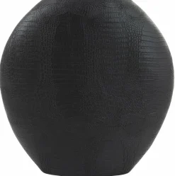 Light en Living Vaas deco 39x11x40 cm SKELD mat zwart