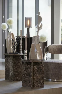 Light en Living Vaas deco 25,5x21,5x42,5 cm CHIADO glans beige
