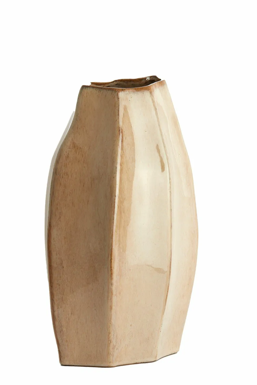 Light en Living Vaas deco 25,5x21,5x42,5 cm CHIADO glans beige