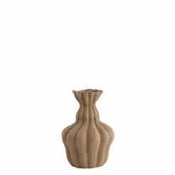 Light en Living Vaas deco Ø17x26 cm SILVIO keramiek mat bruin