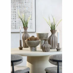 Light en Living Vaas deco Ø17x26 cm SILVIO keramiek mat bruin