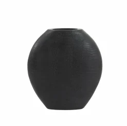 Light en Living Vaas deco 29,5x8x31,5 cm SKELD mat zwart