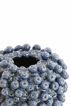 Light en Living Vaas deco Ø20X22,5 cm BERRIES keramiek donkerblauw