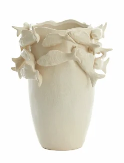 Light en Living Vaas deco 29X28X36,5 cm FISH keramiek creme