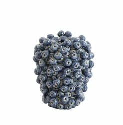 Light en Living Vaas deco Ø15X17,5 cm BERRIES keramiek donkerblauw