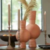 Light en Living Vaas deco Ø18x54,5 cm KAVANSI mat terra-roze