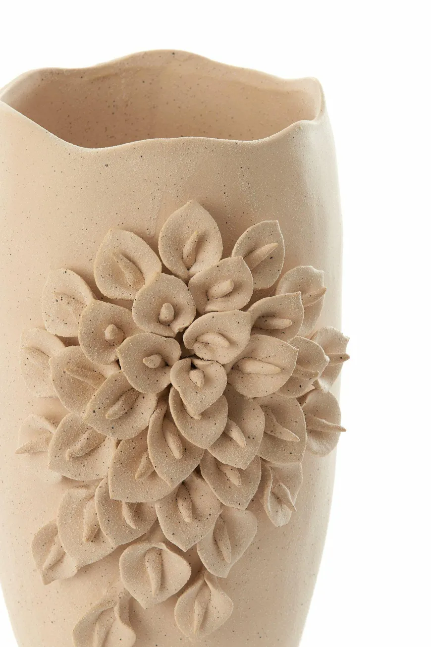 Light en Living Vaas deco 23X19X35 cm AMIATA keramiek mat crème