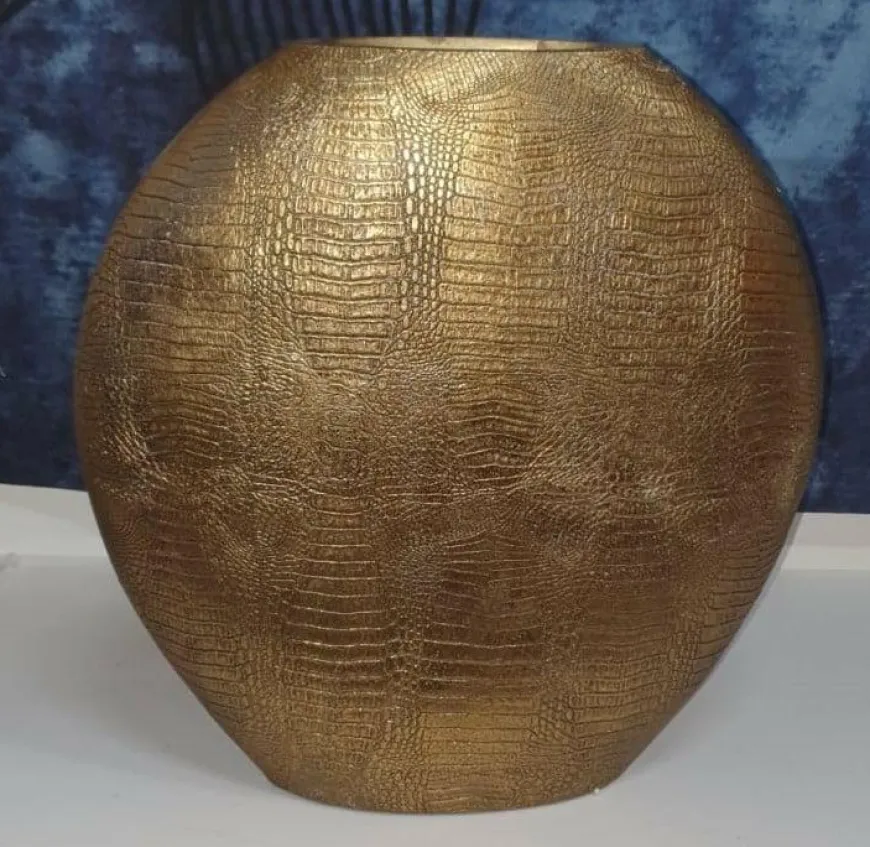 Light en Living Vaas deco 50x15x50 cm SKELD antiek brons