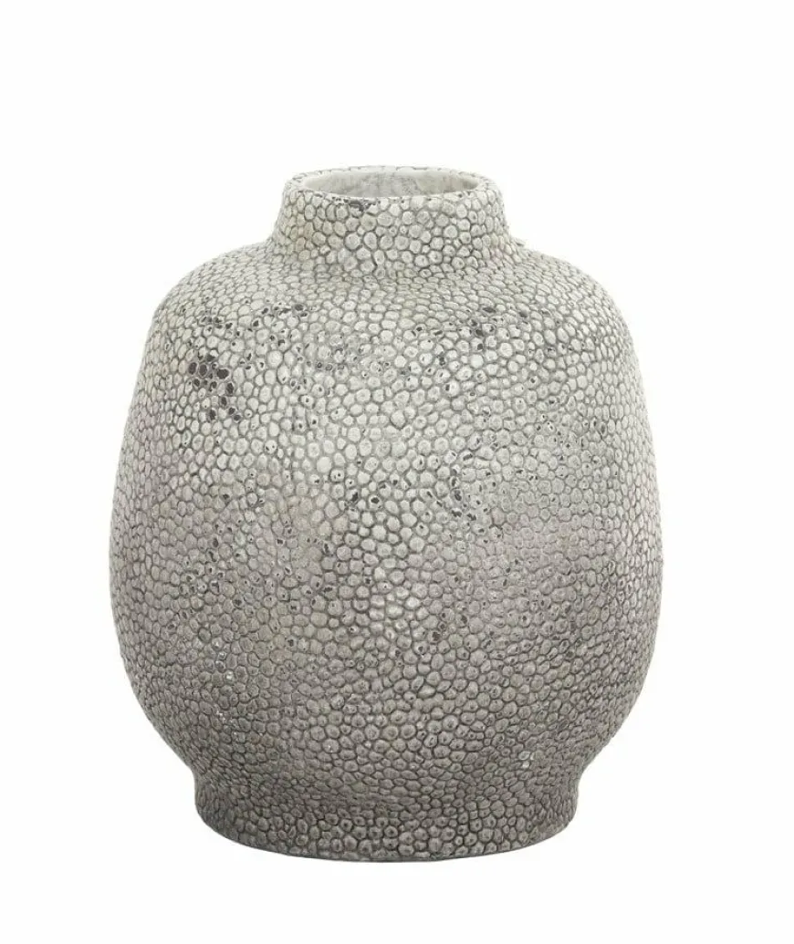 Light en Living Vaas deco RAYSKIN lichtgrijs - Ø23x28 cm