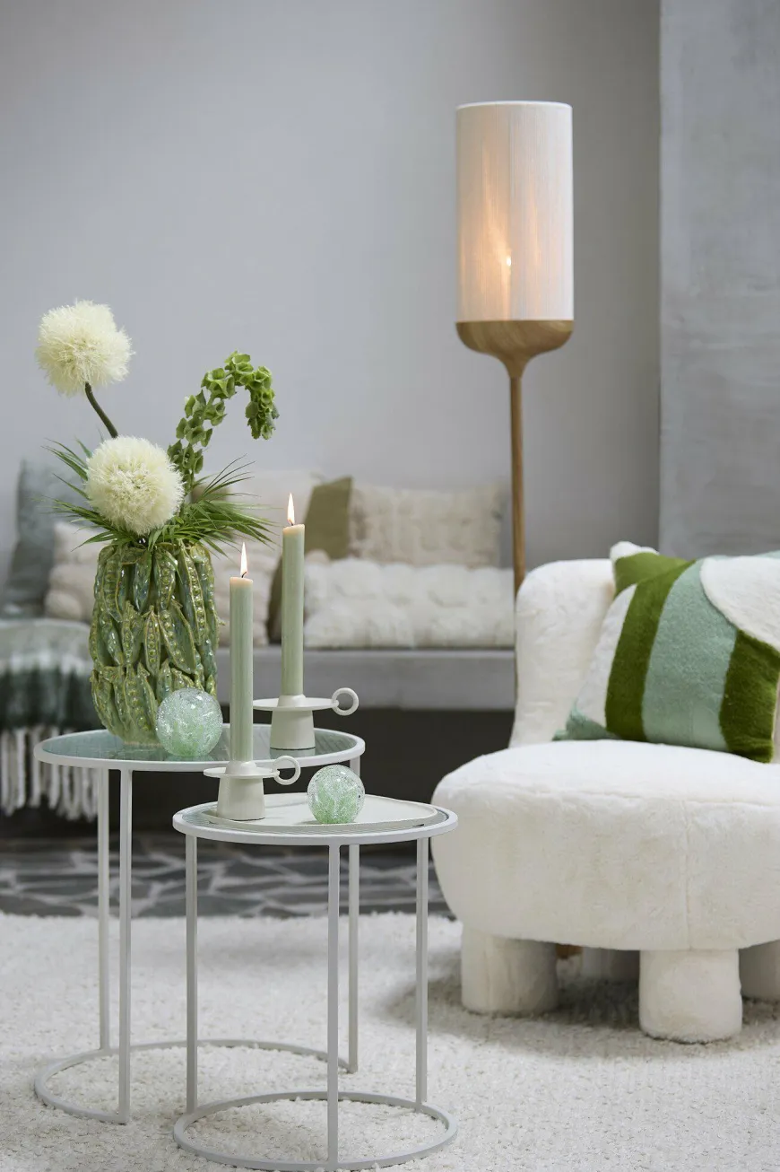 Light en Living Vaas deco Ø21x31 cm FABA mint groen