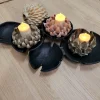 Light en Living Vaas deco Ø11x11,5 cm USIKA keramiek wit parelmoer