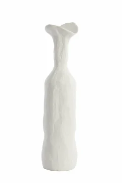 Light en Living Vaas deco 13x12,5x50 cm TEODORA crème