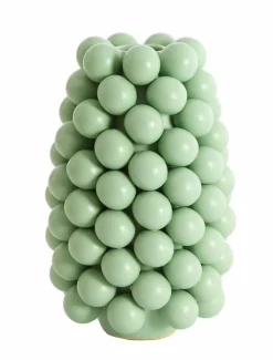 Light en Living Vaas deco Ø18X28 cm BOYANG keramiek mat mintgroen