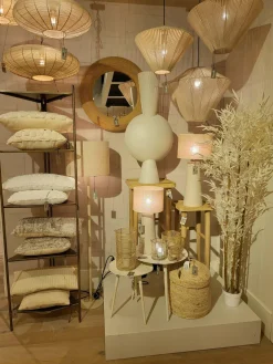 Light en Living Vaas deco 31x20x60 cm KAVANDU licht crème