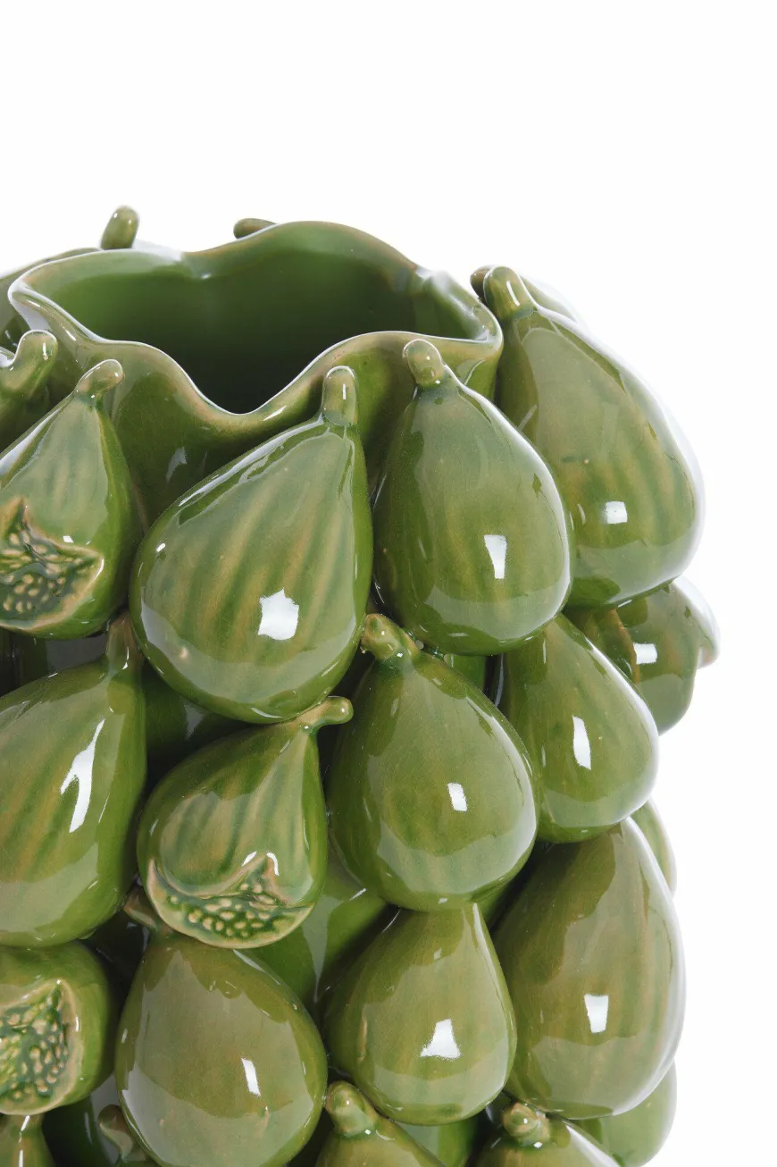 Light en Living Vaas deco 23,5x23x32,5 cm NATALIA keramiek donker groen