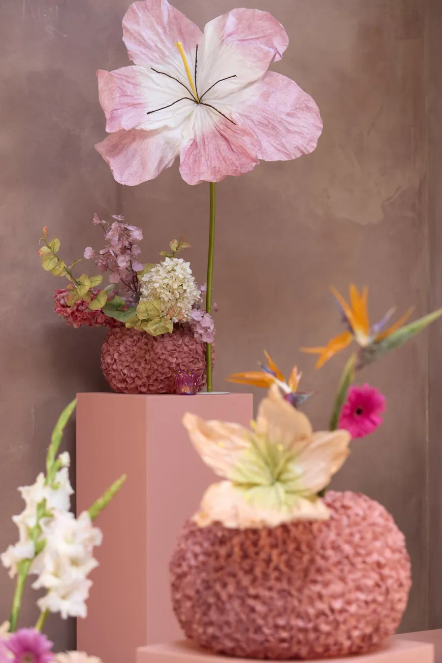 Light en Living Vaas deco Ø47,5x30 cm PHYLIA coral