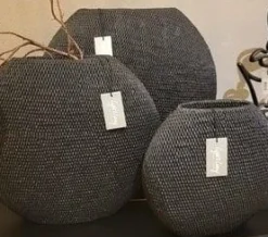 Light en Living Vaas deco MASHABA zwart - diverse afmetingen