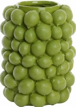 Light en Living Vaas deco LEMON groen - 41 cm hoog