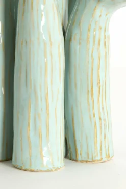 Light en Living Vaas deco 24x21x31 cm MISURINA paars-lichtblauw