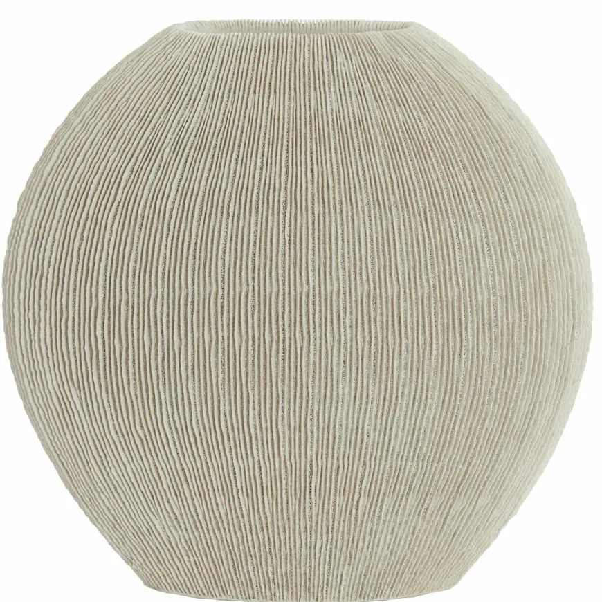 Light en Living Vaas deco 50x15x50 cm BUBIO creme