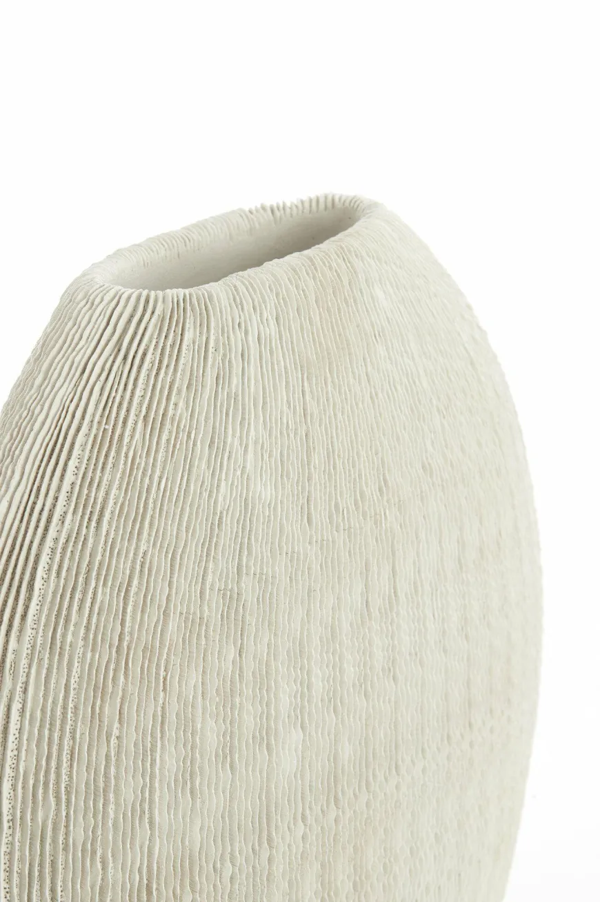 Light en Living Vaas deco 50x15x50 cm BUBIO creme