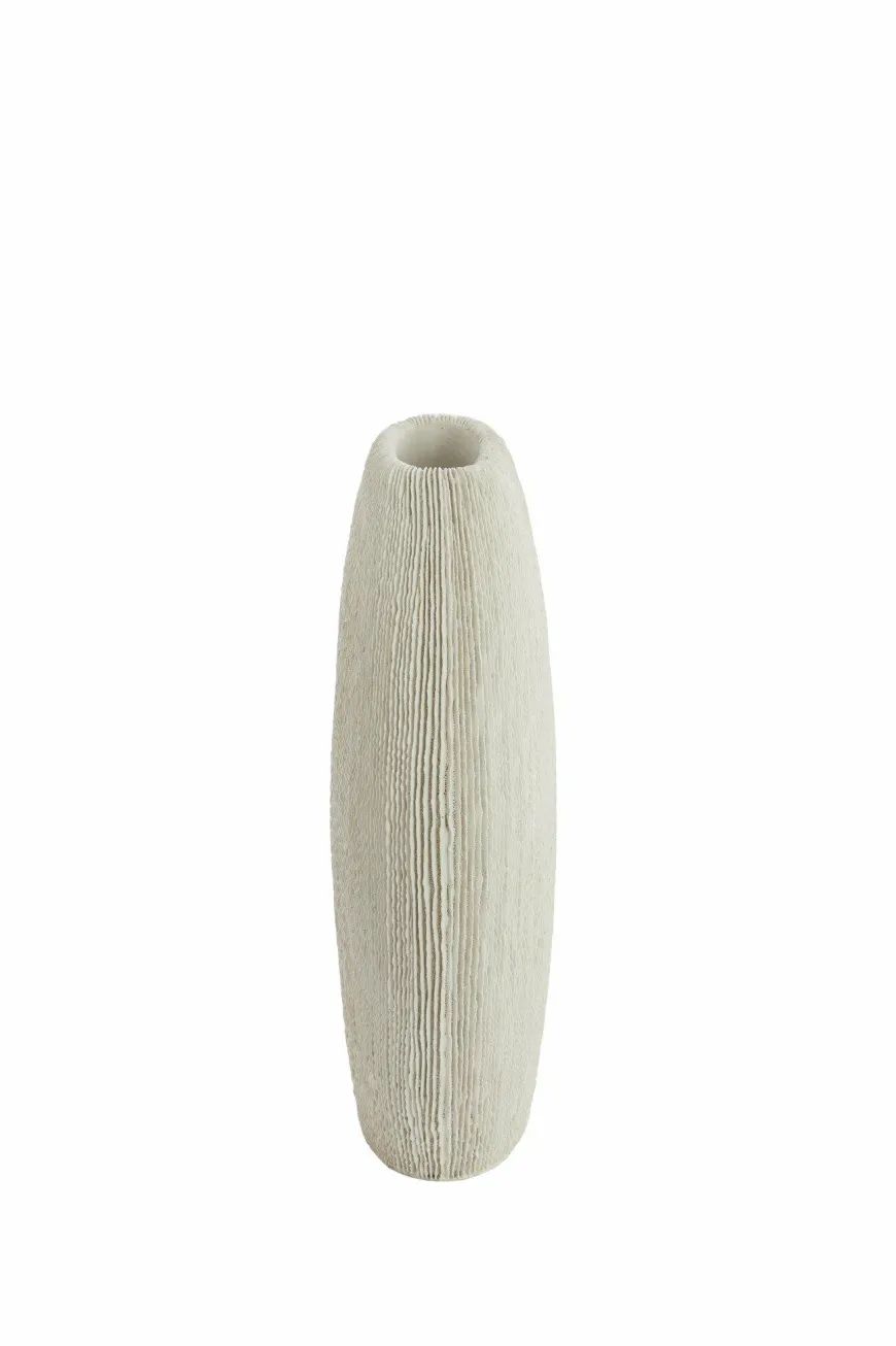 Light en Living Vaas deco 50x15x50 cm BUBIO creme