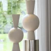 Light en Living Vaas deco Ø30x75 cm CHEDI mat licht grijs