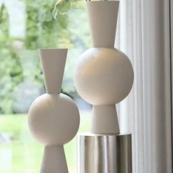 Light en Living Vaas deco Ø30x75 cm CHEDI mat licht grijs