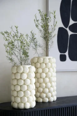 Light en Living Vaas deco Ø19X32,5 cm ZEEËGEL creme