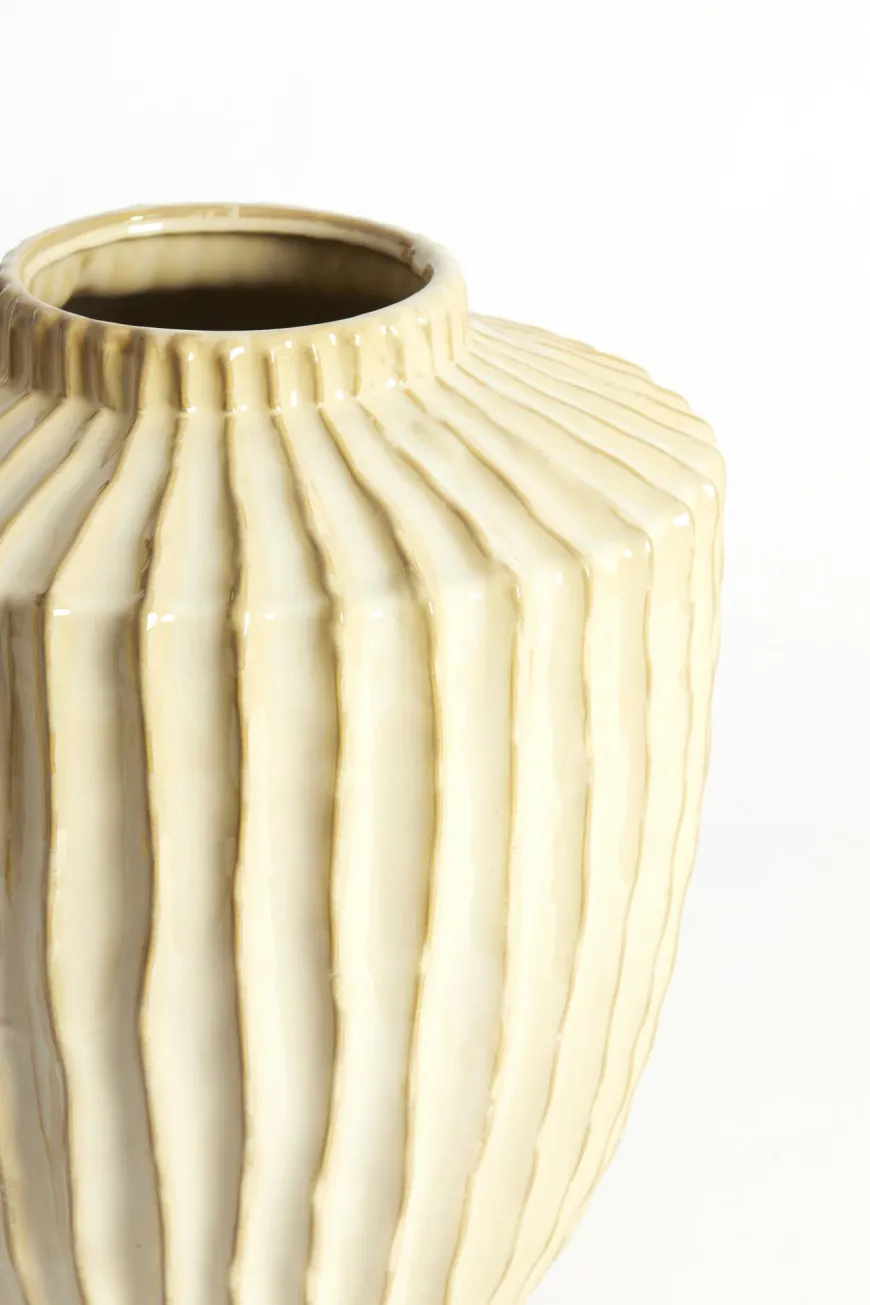 Light en Living Vaas deco Ø30X32 cm TALEA keramiek zand-beige