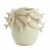 Light en Living Vaas deco 29X28,5X27 cm FISH keramiek creme