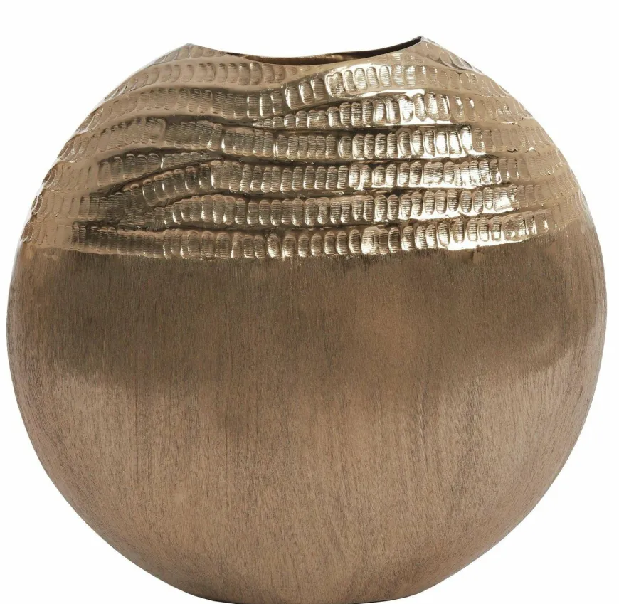 Light en Living Vaas deco 35x9,5x34 cm MAZAN goud