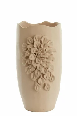 Light en Living Vaas deco 31,5X27X50 cm AMIATA keramiek mat crème