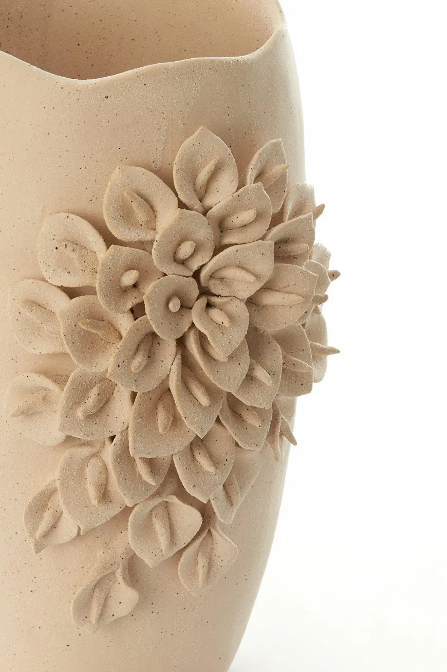 Light en Living Vaas deco 31,5X27X50 cm AMIATA keramiek mat crème