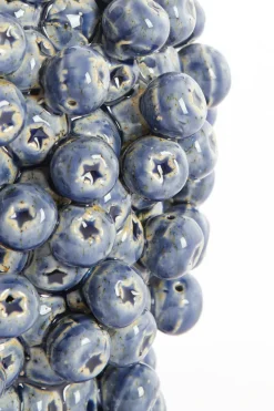 Light en Living Vaas deco Ø25,5x27 cm BERRIES keramiek donkerblauw