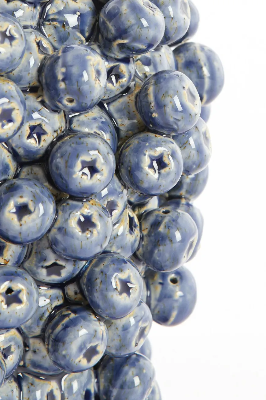 Light en Living Vaas deco Ø25,5x27 cm BERRIES keramiek donkerblauw